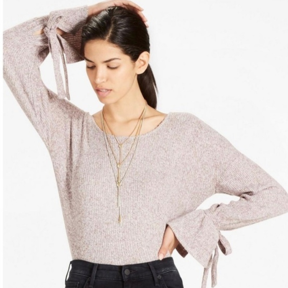 LUCKY BRAND Bell sleeve ribbed sweater M